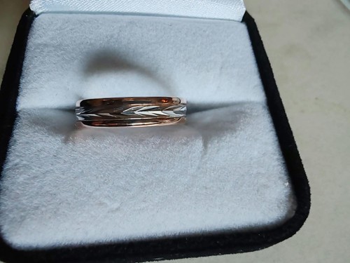585 rotgold ring bicolor - ring,