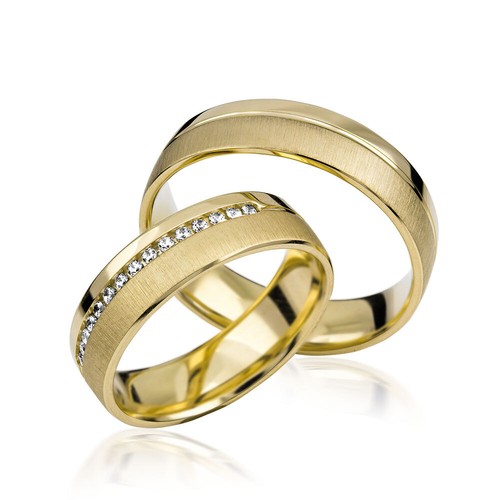 585 gelbgold eheringe - 585,