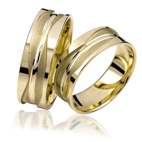2x585 gold trauringe - trauringe, paarpreis