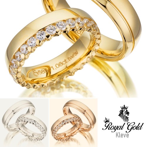585 gelbgold eheringe - 2,