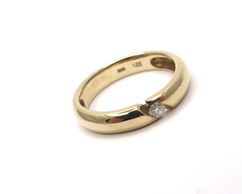 Solitär bandring ehering gold - ehering,