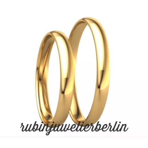 2x585 gold trauringe paarpreis - gold,