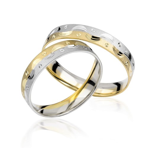 2x585 gold trauringe paarpreis - gold,